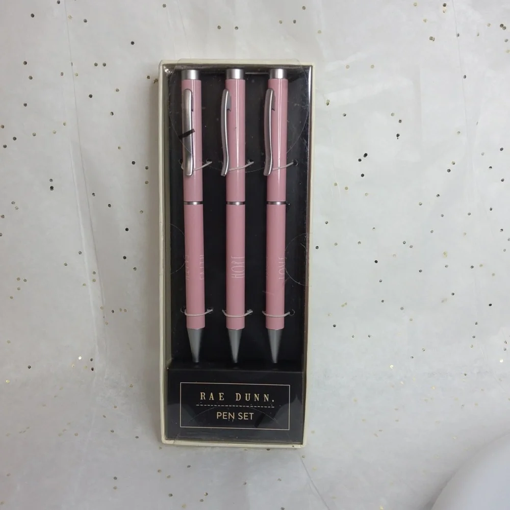 Rae Dunn Ballpoint Pink Pen, Pack of 3, New-in-Box